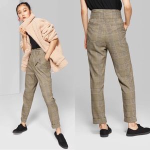 NWT Wild Fable Menswear Plaid High Waisted Pants